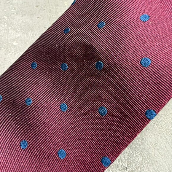 Indochino Tie Polka Dot 100% Silk Purple 3.5" - Picture 2 of 6